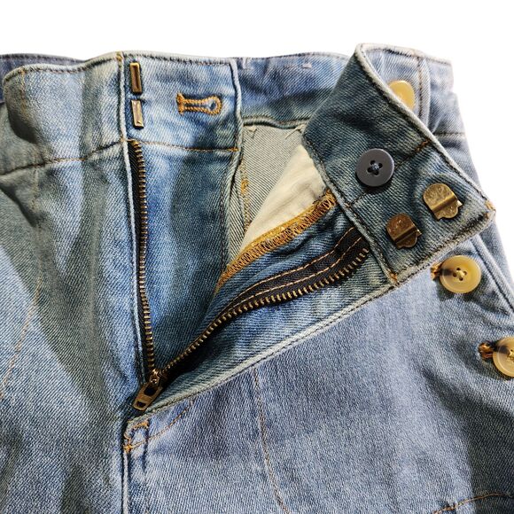 Talbots Sailor Jeans Straight Leg Cropped High Rise Light Wash Womens Size 8 - Picture 6 of 10